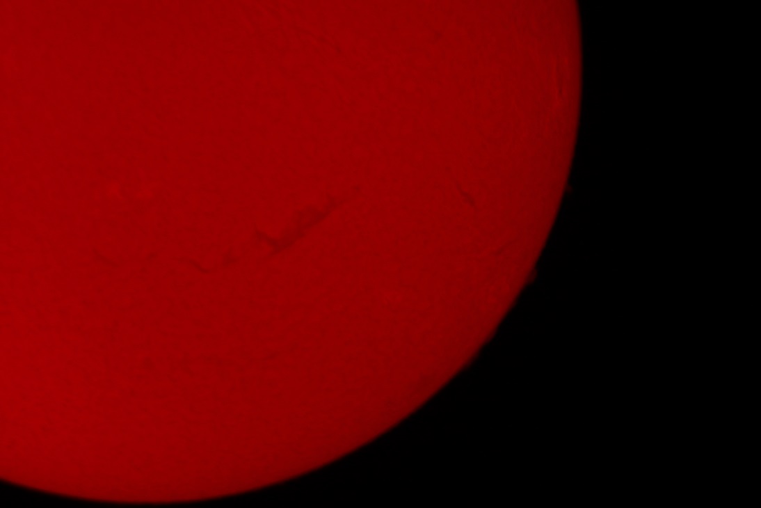 Hydrogen-Alpha ISO 400 1/250 Second with Barlow