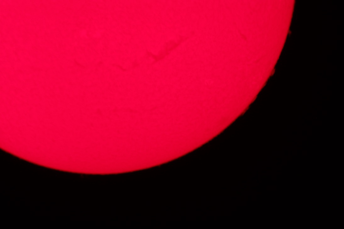 Hydrogen-Alpha ISO 400 1/50 Second with Barlow