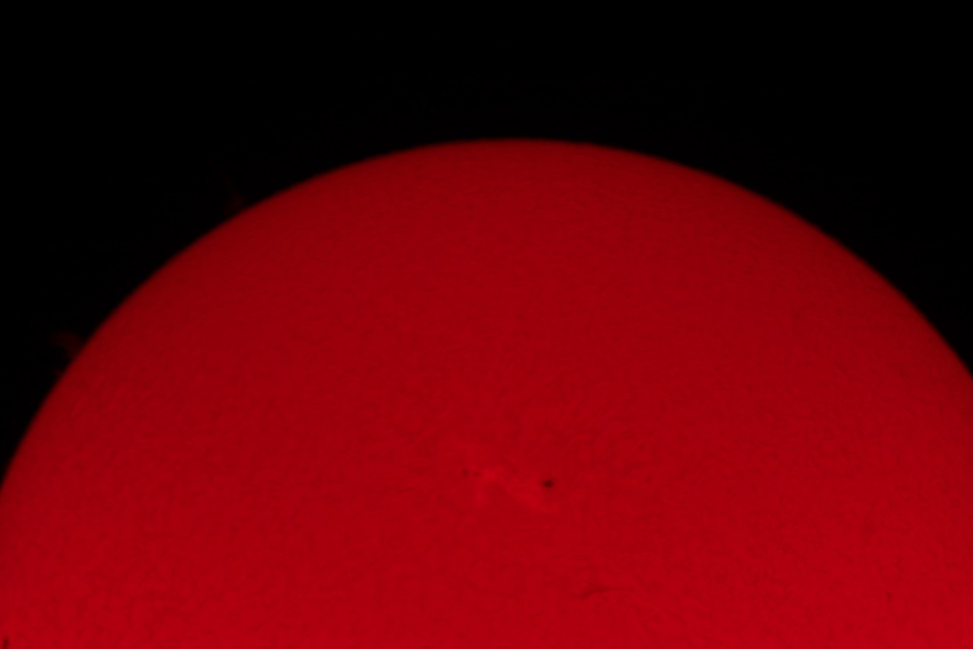 Hydrogen-Alpha ISO 400 1/160 Second with Barlow