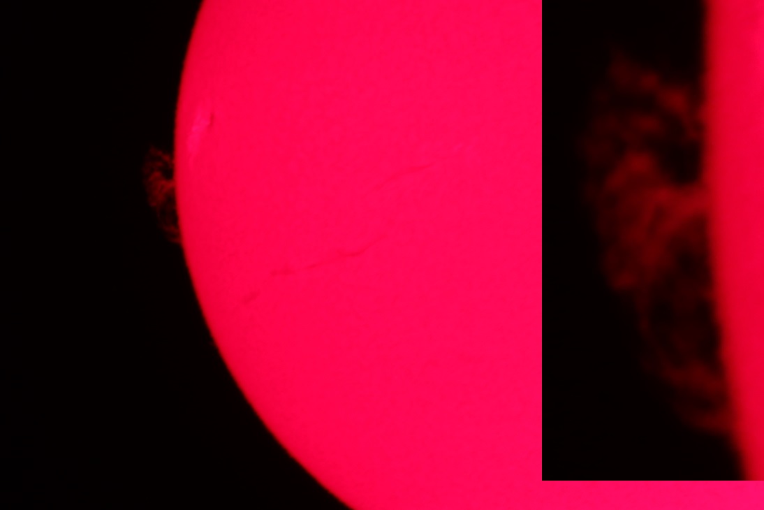 Hydrogen-Alpha ISO 400 1/40 Second with Barlow