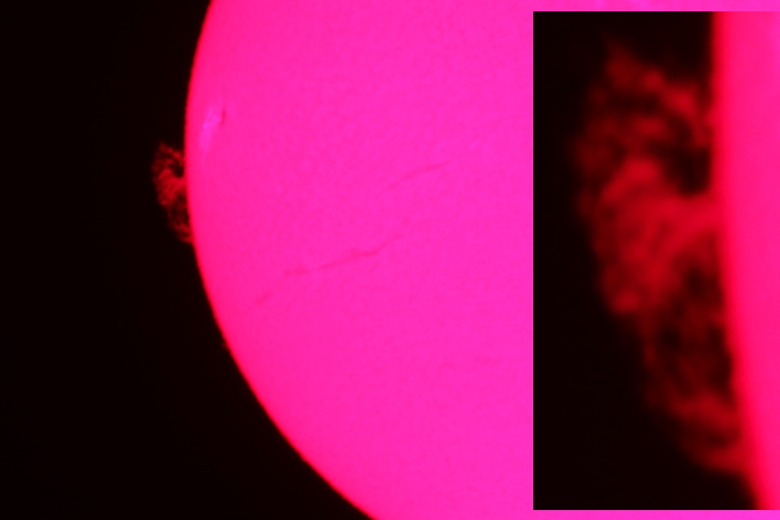 Hydrogen-Alpha ISO 400 1/15 Second with Barlow