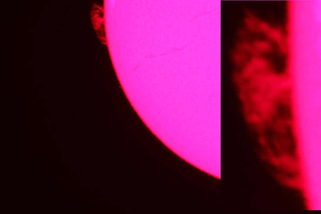 Hydrogen-Alpha ISO 400 1/10 Second with Barlow