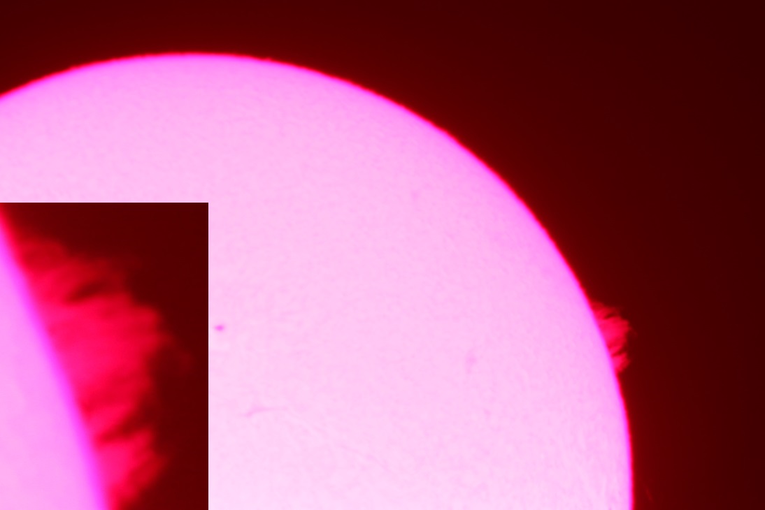 Hydrogen-Alpha ISO 400 1/3 Second with Barlow