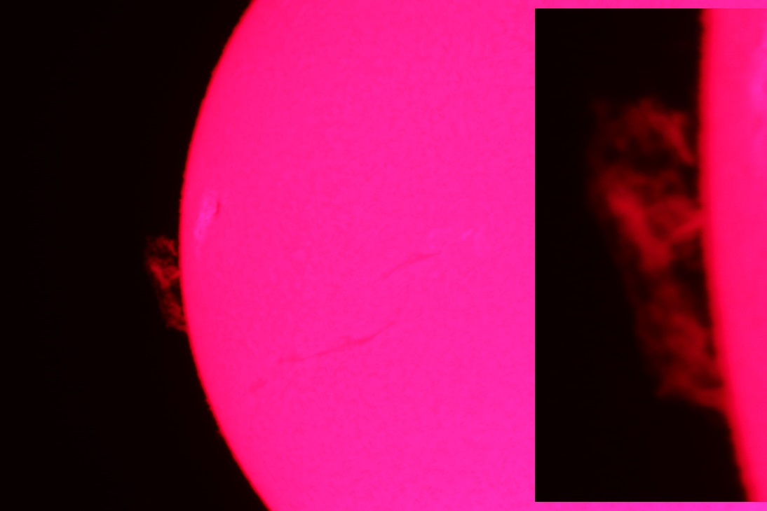 Hydrogen-Alpha ISO 400 1/20 Second with Barlow