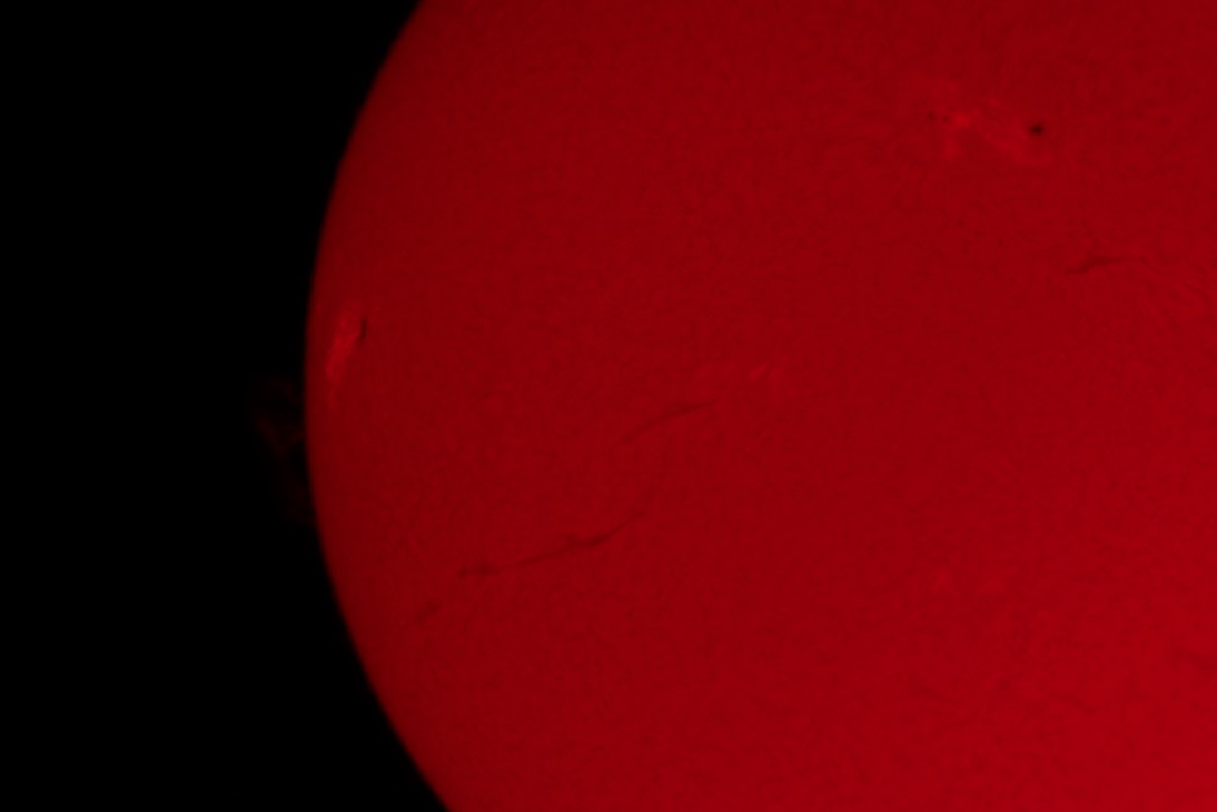 Hydrogen-Alpha ISO 400 1/200 Second with Barlow