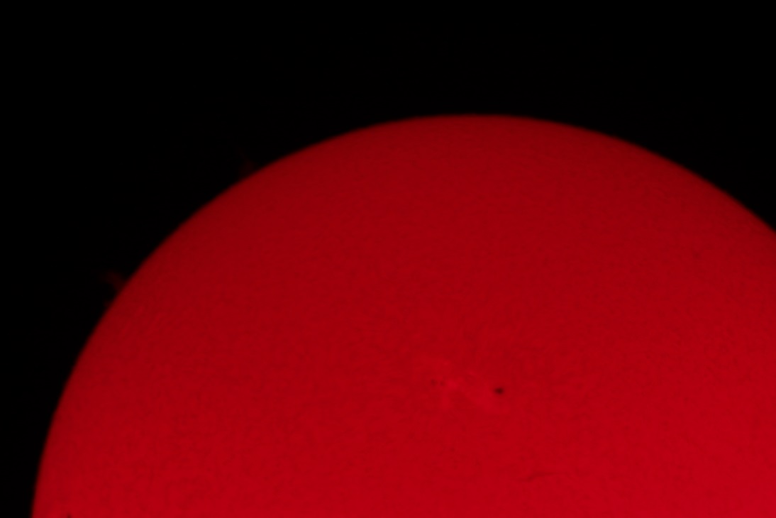 Hydrogen-Alpha ISO 400 1/160 Second with Barlow