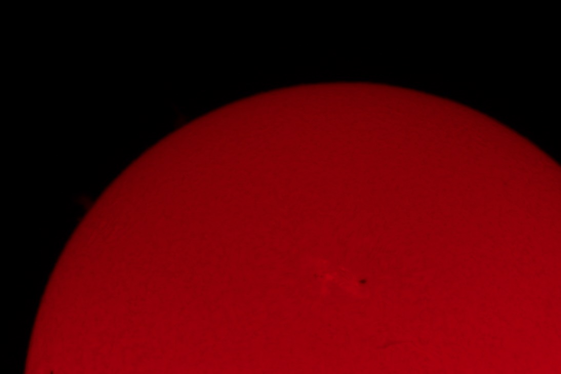 Hydrogen-Alpha ISO 400 1/200 Second with Barlow