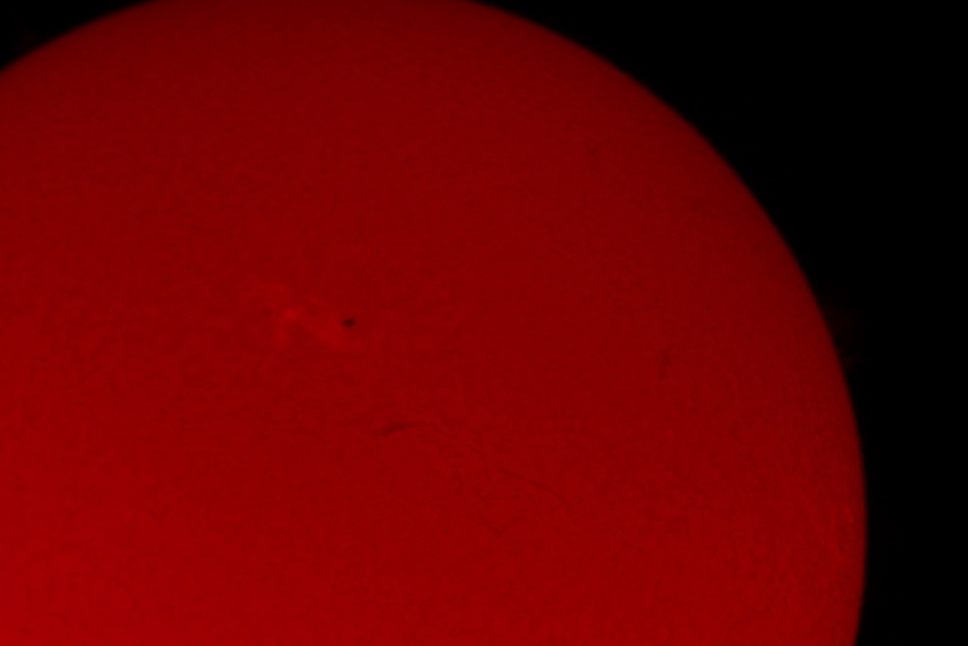 Hydrogen-Alpha ISO 400 1/320 Second with Barlow