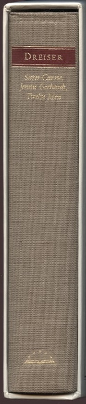 Library of America Theodore Dreiser Sister Carrie Jennie Gerhardt Twelve Men