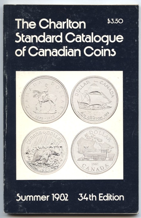 Summer 1982 Charlton Standard Catalogue of Canadian Coins 34th Edition