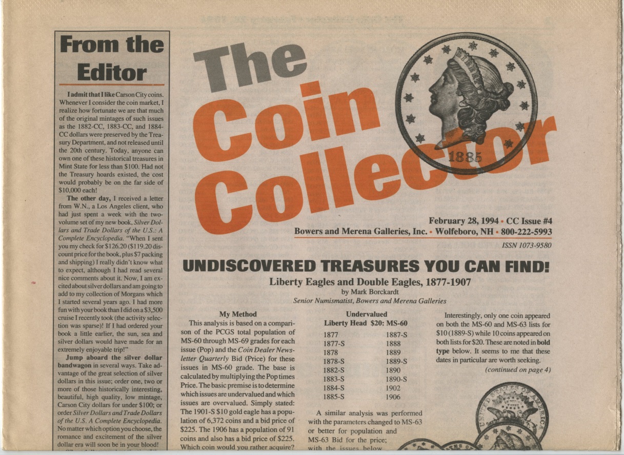 Bowers and Merena The Coin Collector #4 Orange