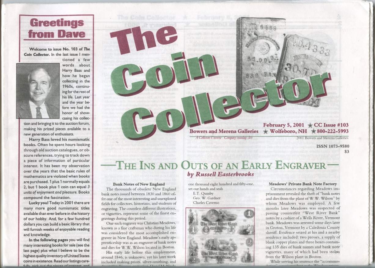 Bowers and Merena The Coin Collector #103