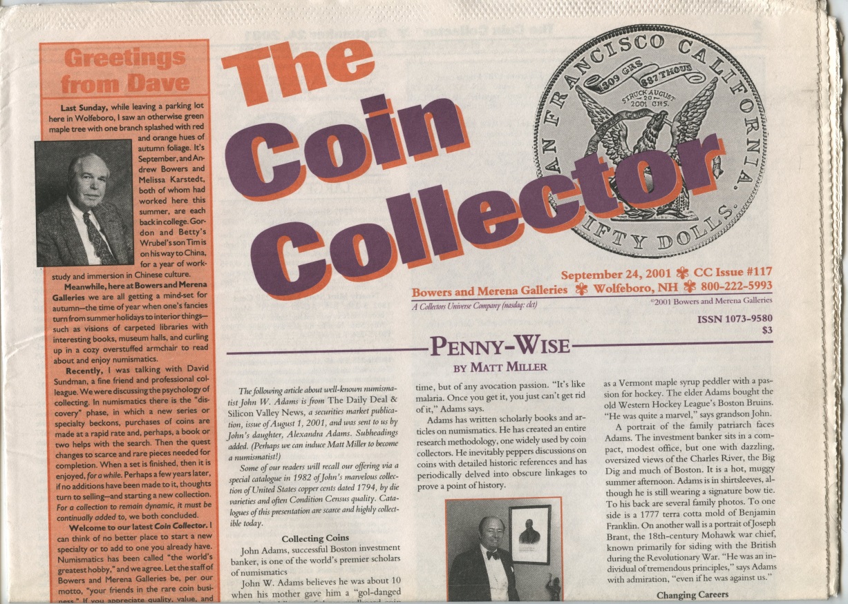 Bowers and Merena The Coin Collector #117
