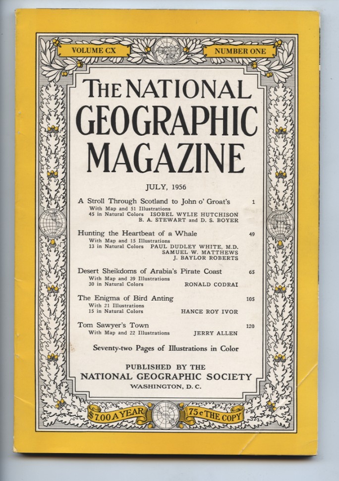National Geographic Magazine July 1956