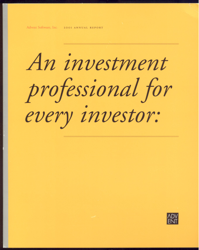 Advent Software Inc 2001 Annual Report