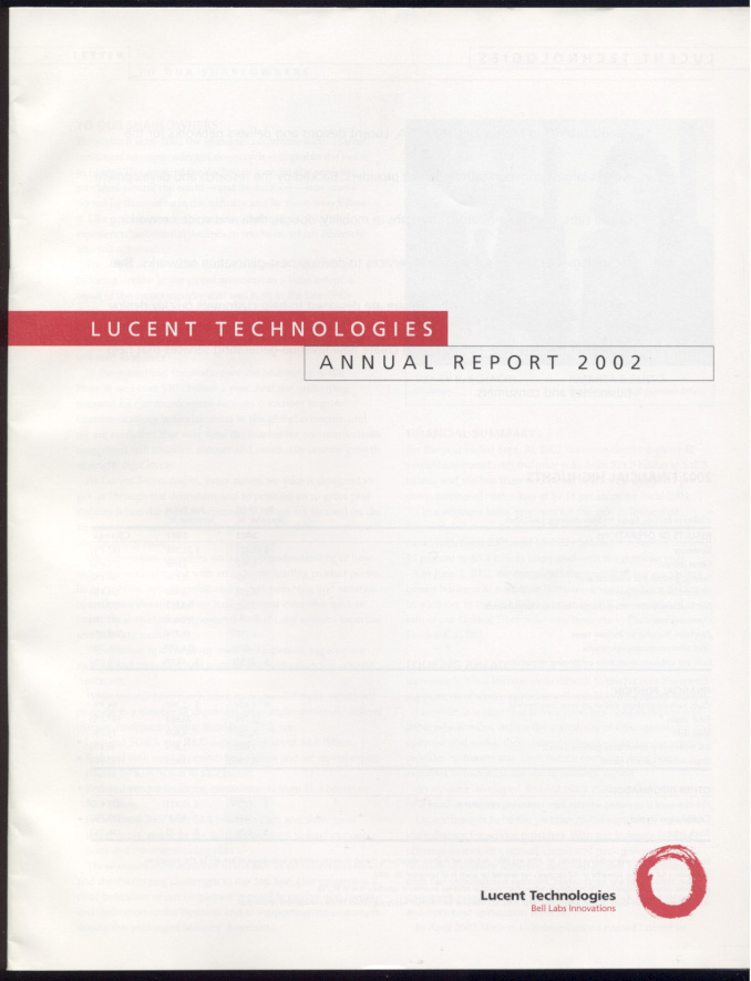 Lucent Technologies 2002 Annual Report