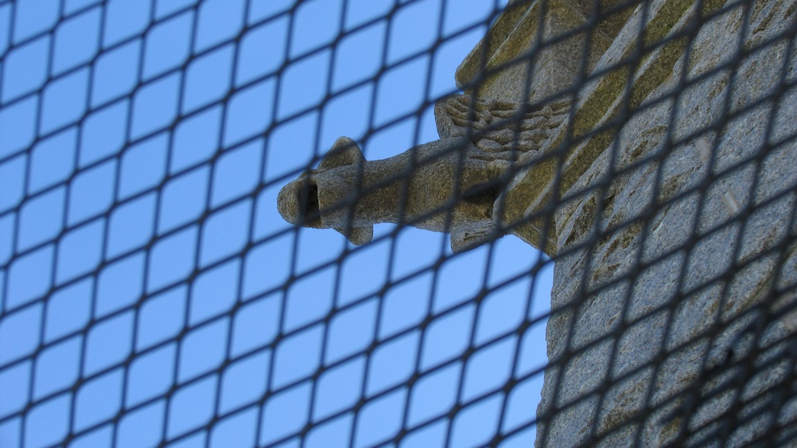 One of the gargoyles