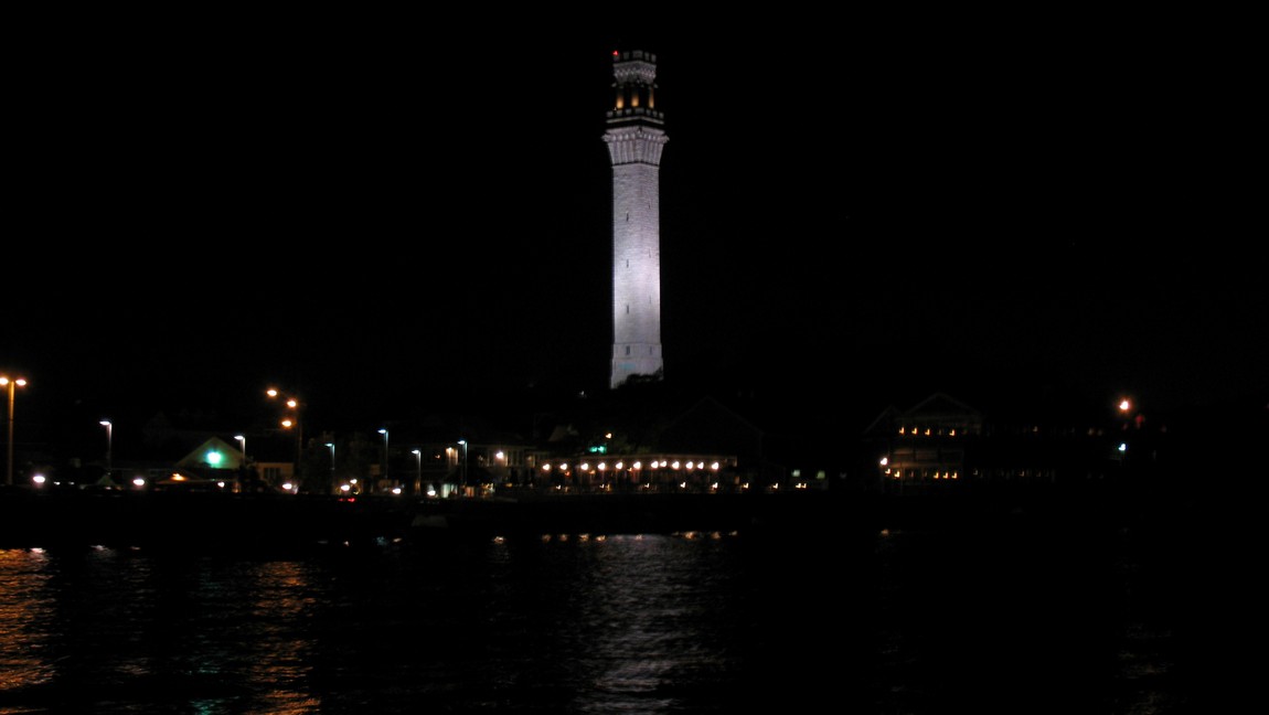 Pilgrim Monument at night