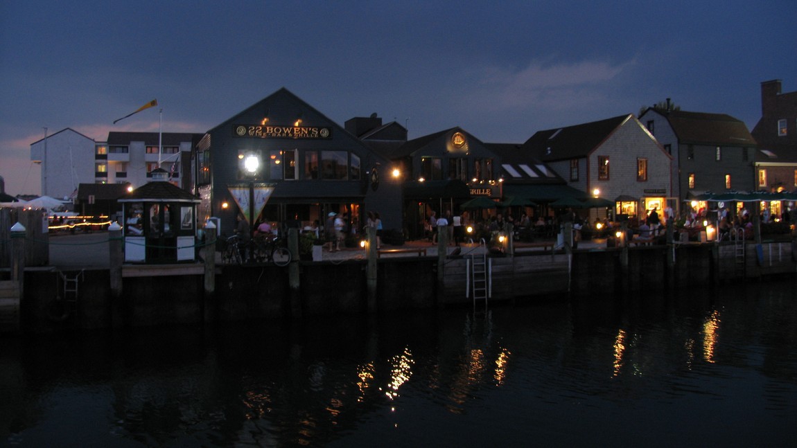Bannister's Wharf in the evening