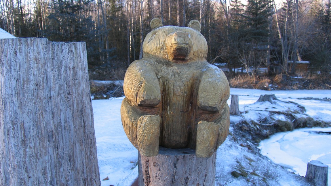 Bear carving