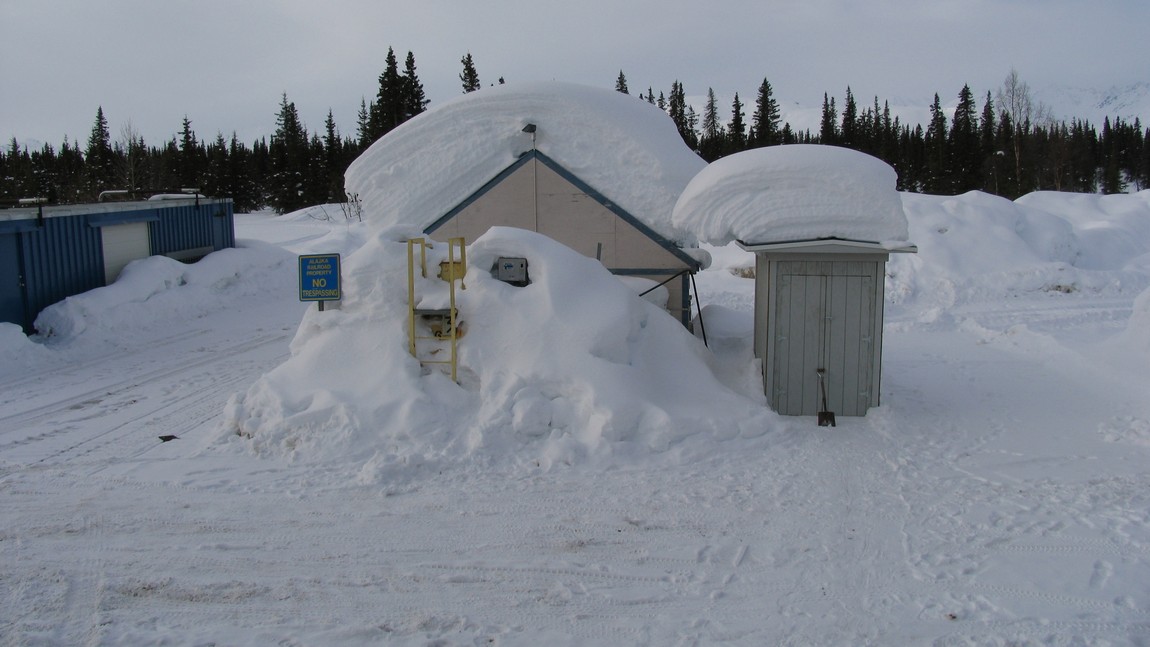 Train depot at Hurricane