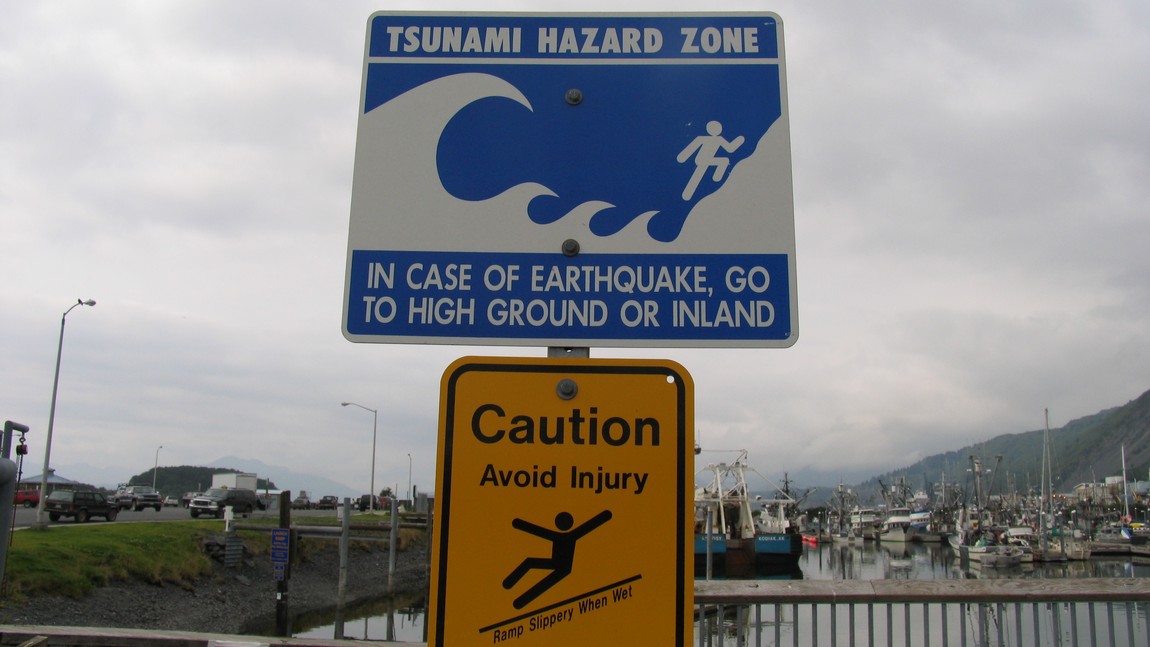 Tsunami warning sign