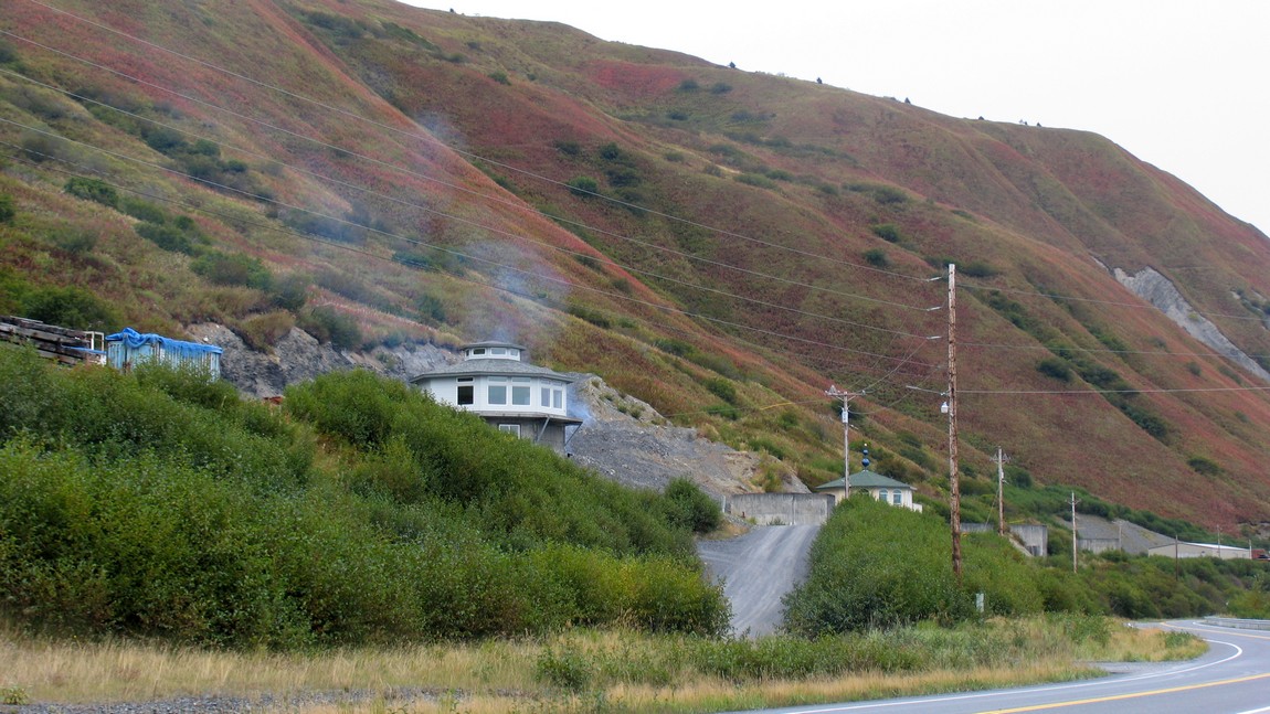 Colorful hillside