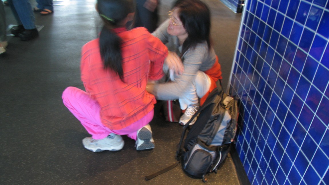 Other tourists are petrified
