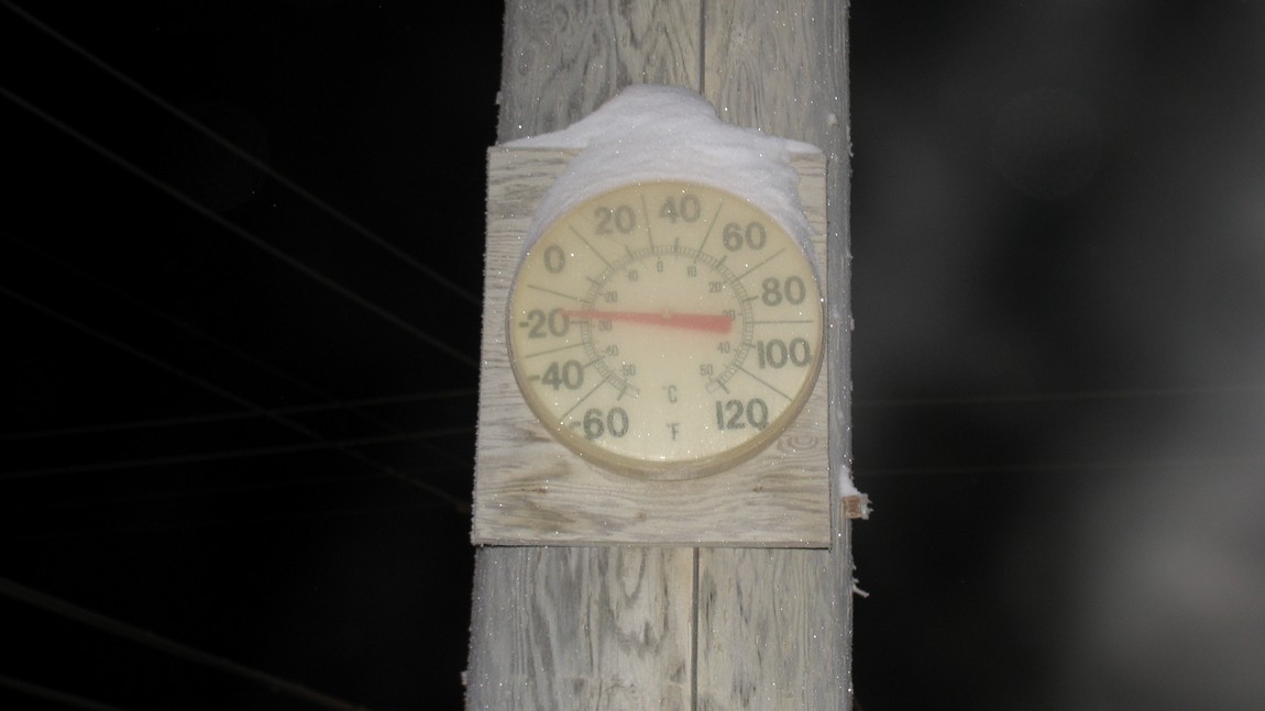 Temperature around negative 18