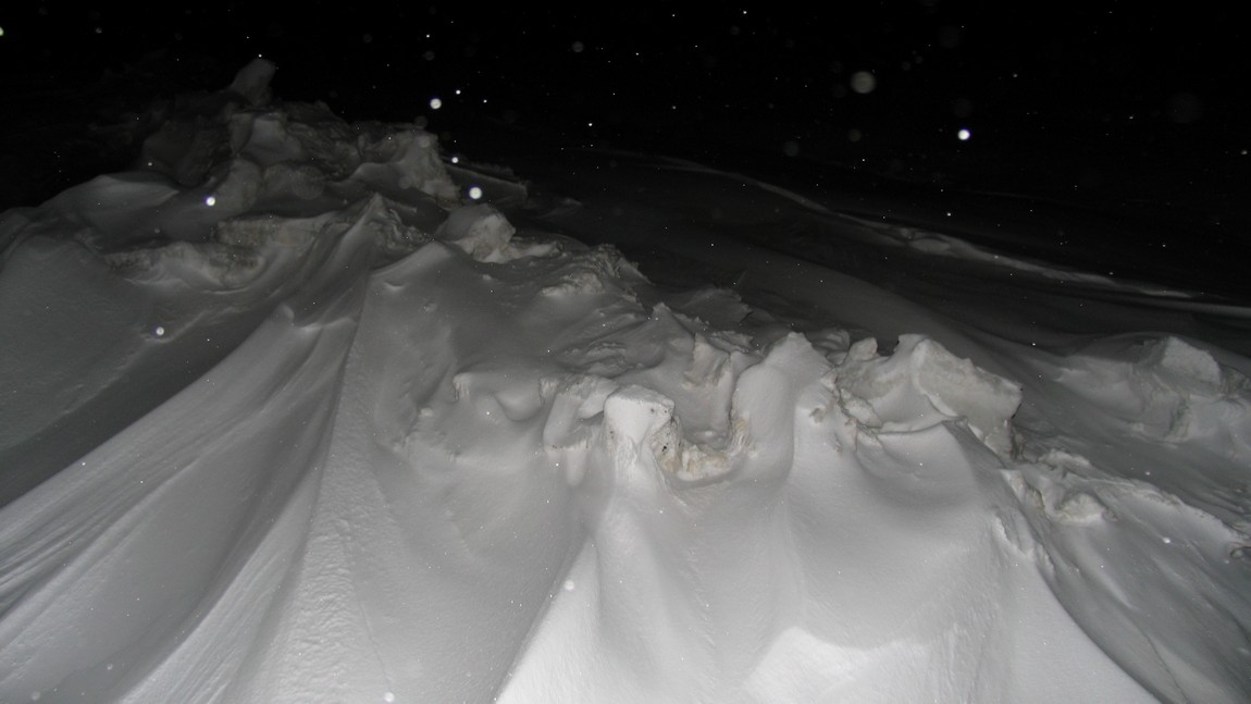 Climbing on a pressure ridge