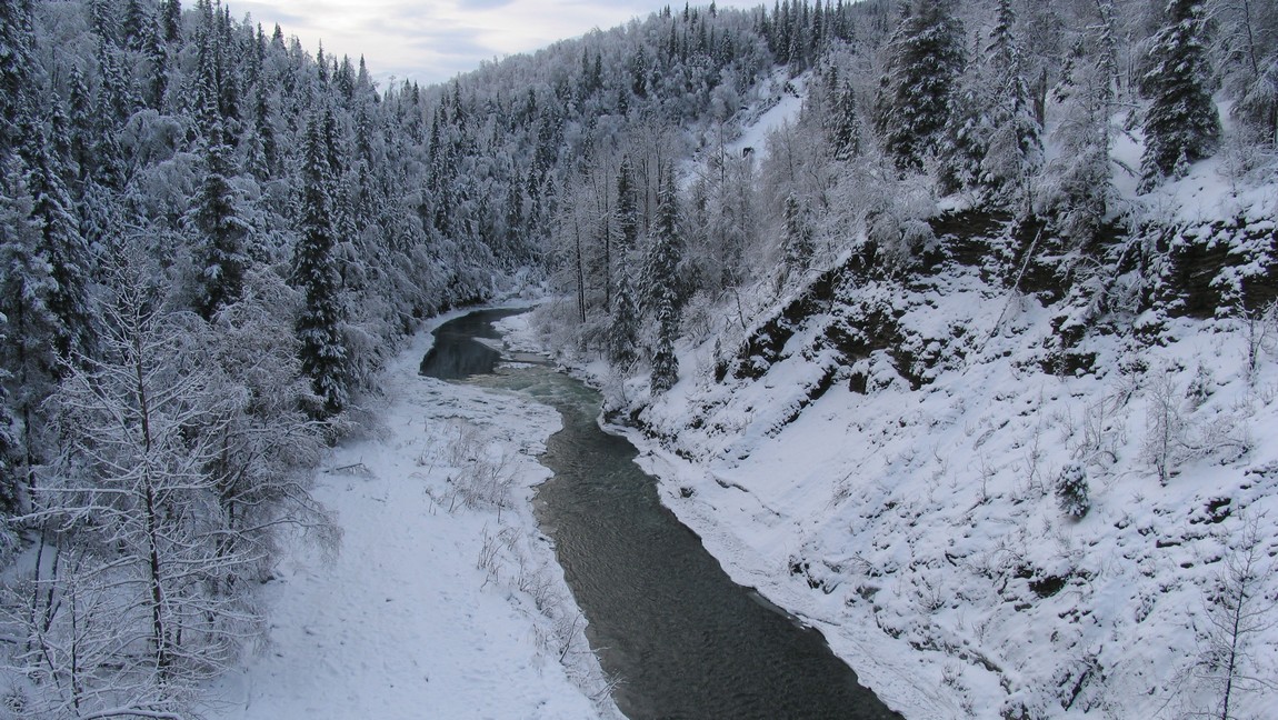 View from the old Seward Highway bridge