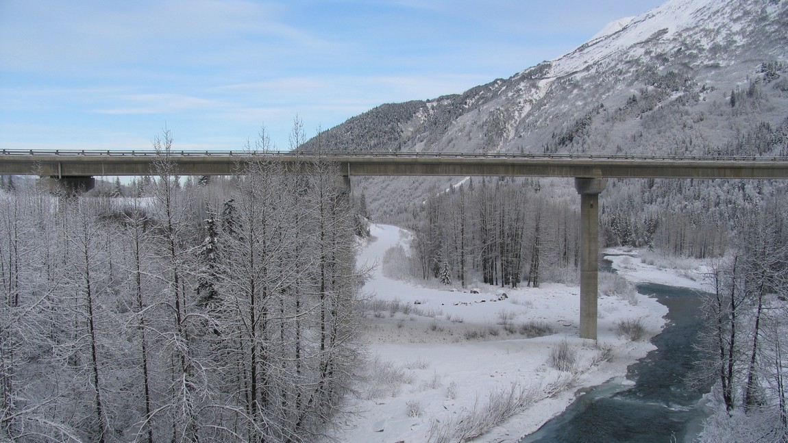 View from the old Seward Highway bridge