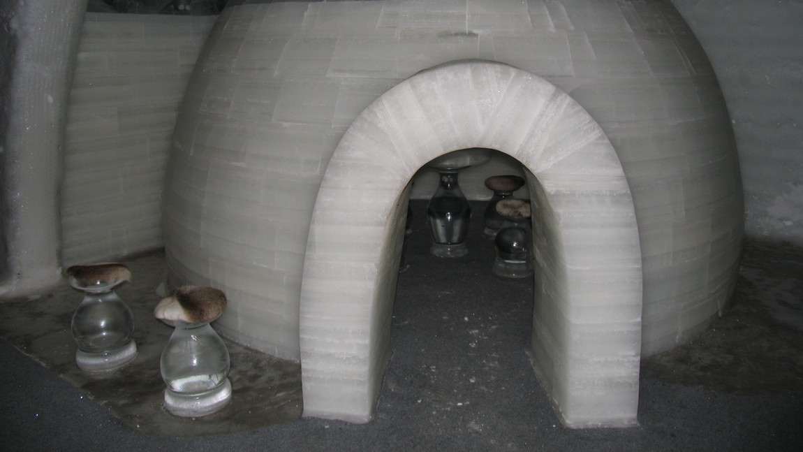 Igloo inside the Ice Hotel
