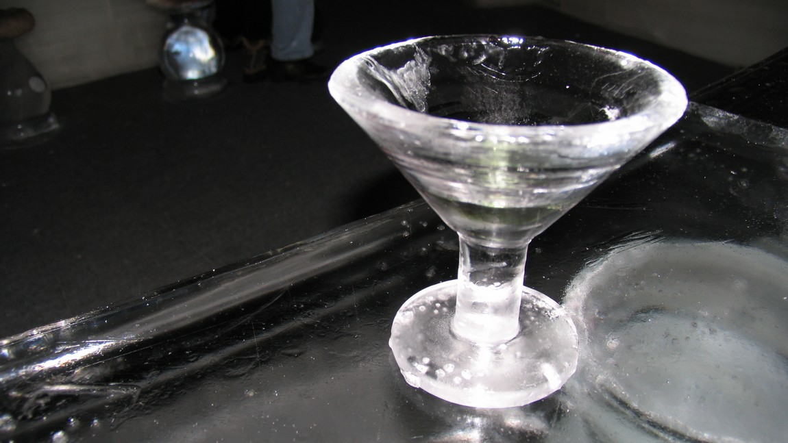 Glasses made of ice