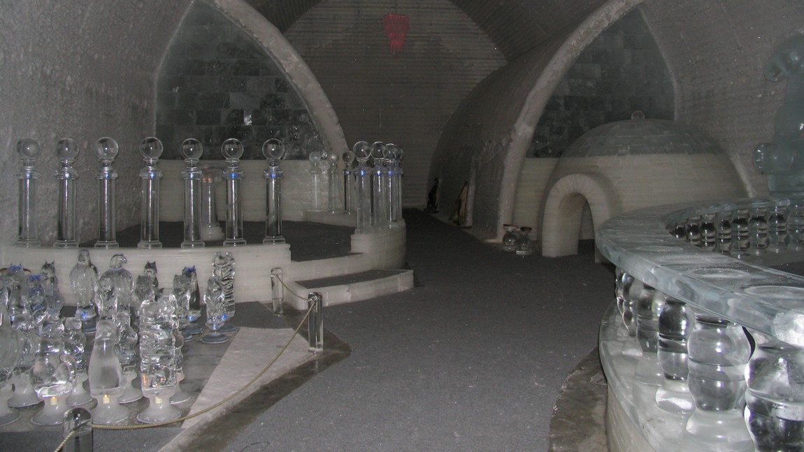 Ice Hotel with flash