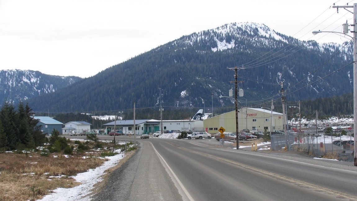 Walking toward the airport