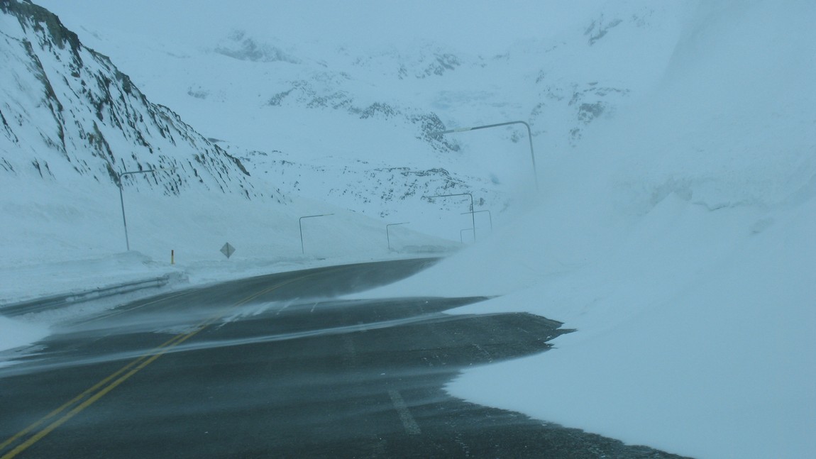 Winds blowing snow