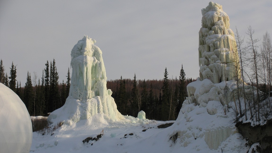 Ice climbing practice