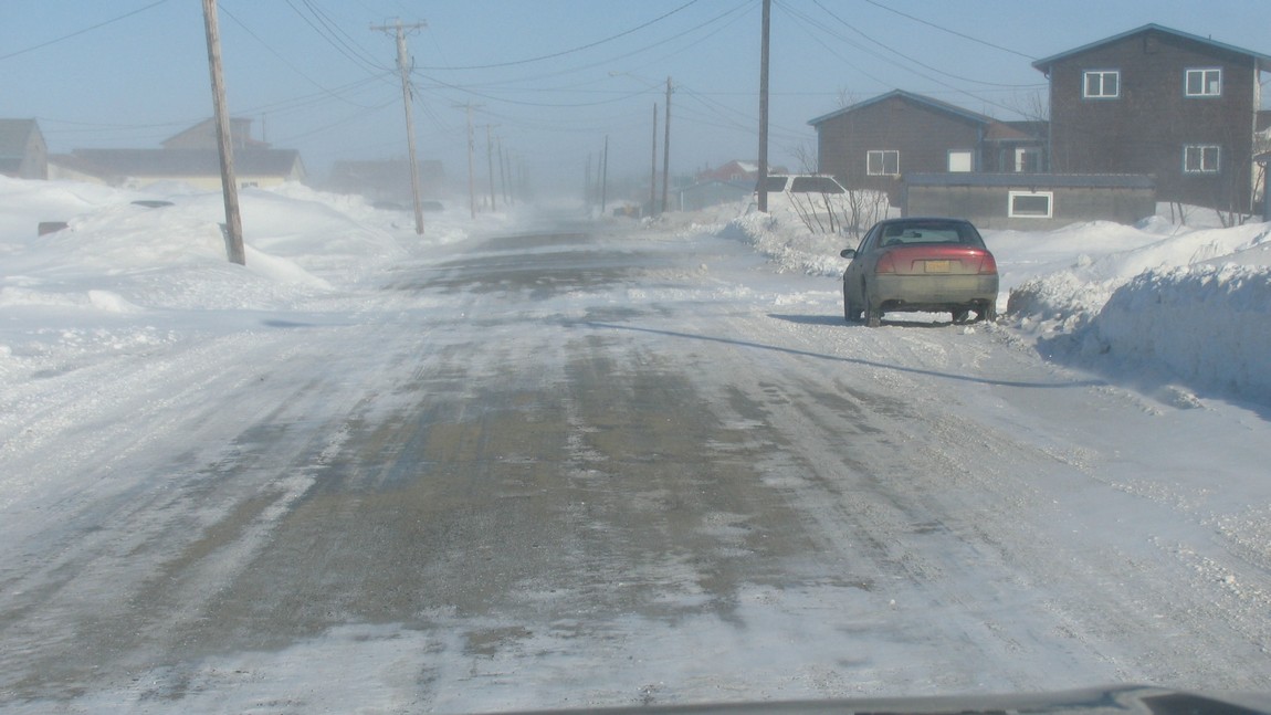 Wind is blowing snow