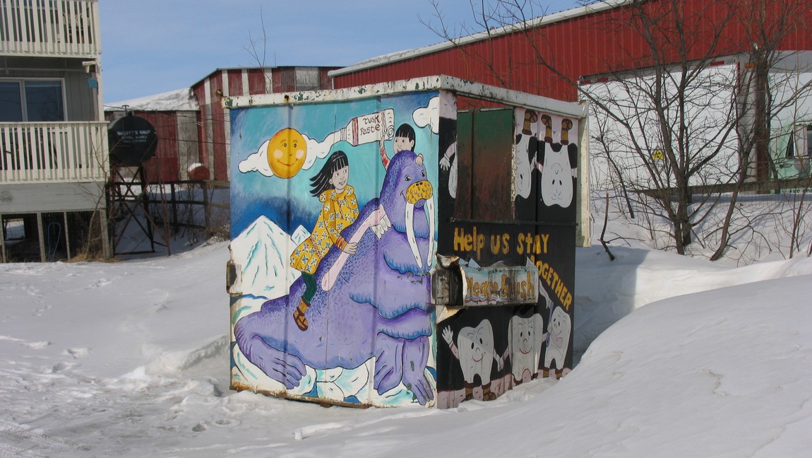 Dumpsters are painted