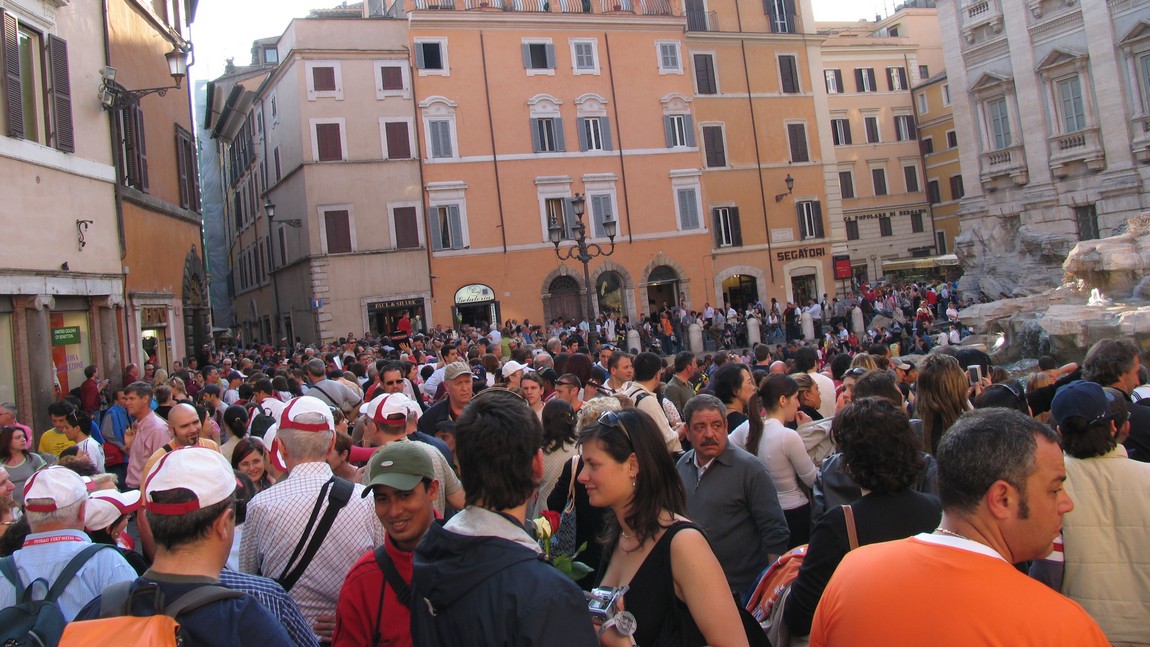 Plaza in front of the Trevi Fountain