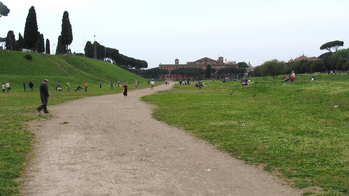 Walking along the race track