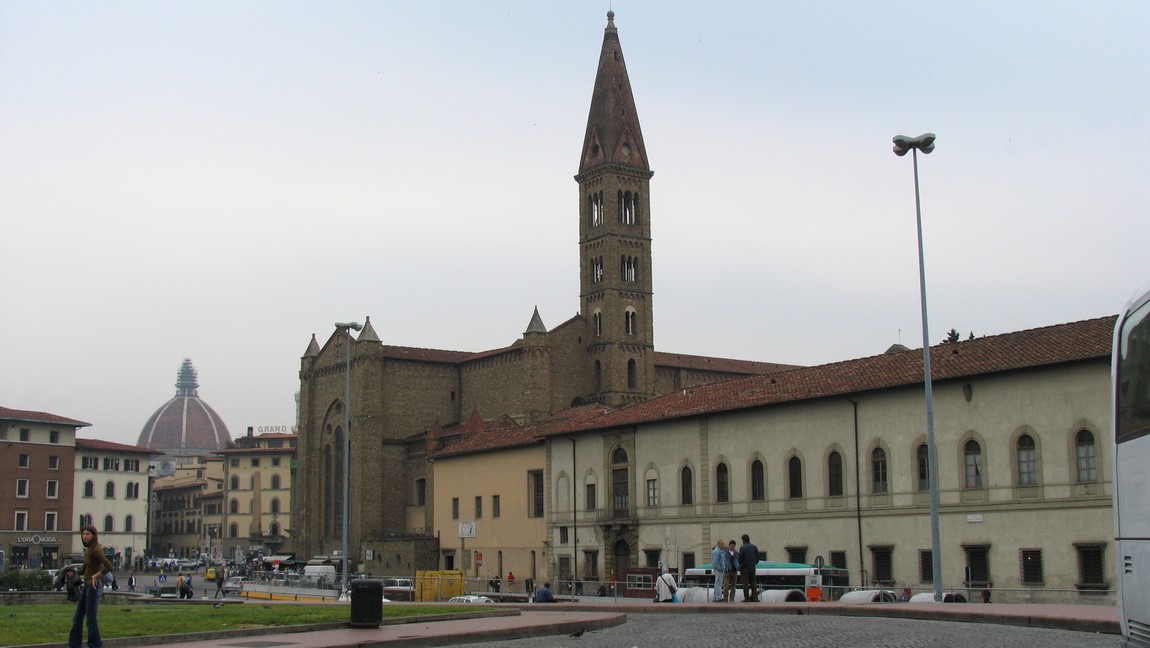 Outside the Florence train station