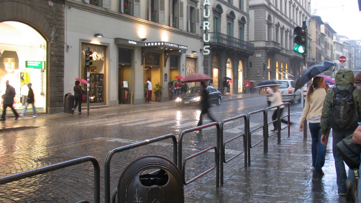 Caught in a downpour