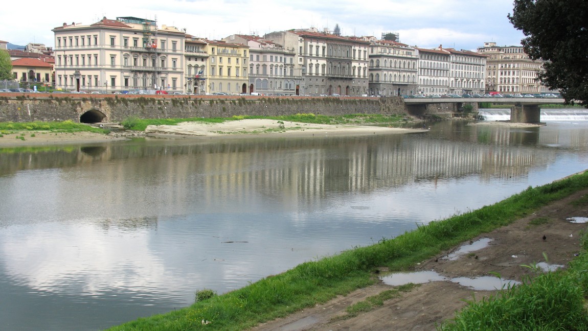 Looking across the Arno River