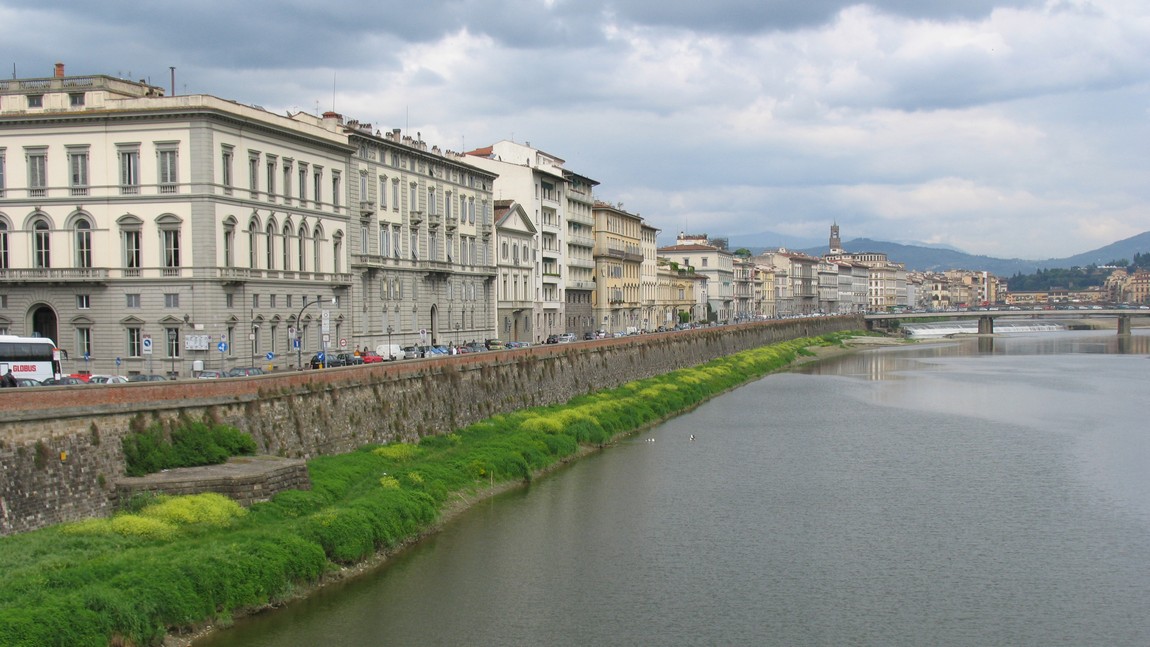 Looking up the Arno River