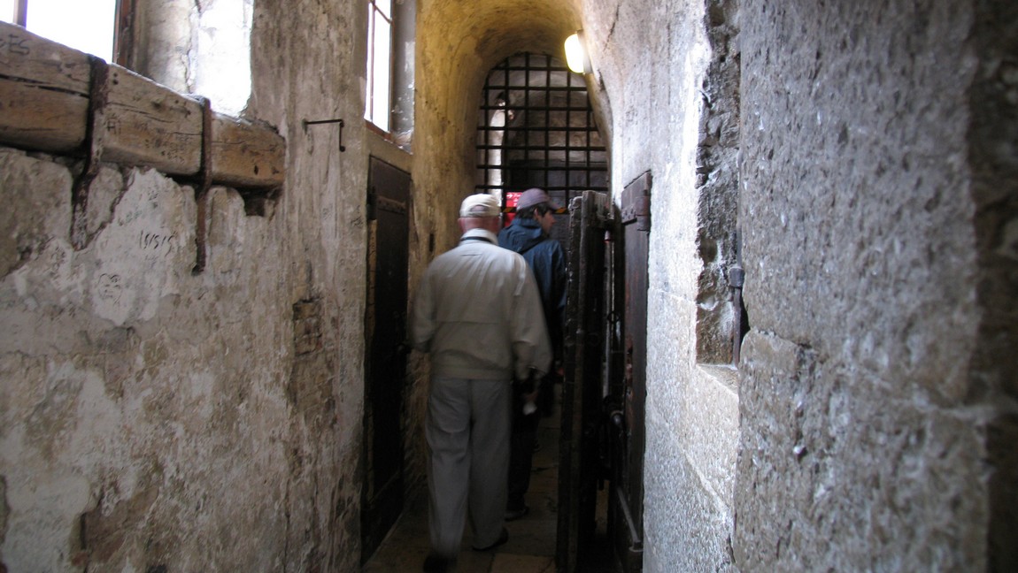 Walking toward the Bridge of Sighs