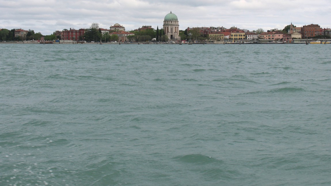 Heading across the lagoon