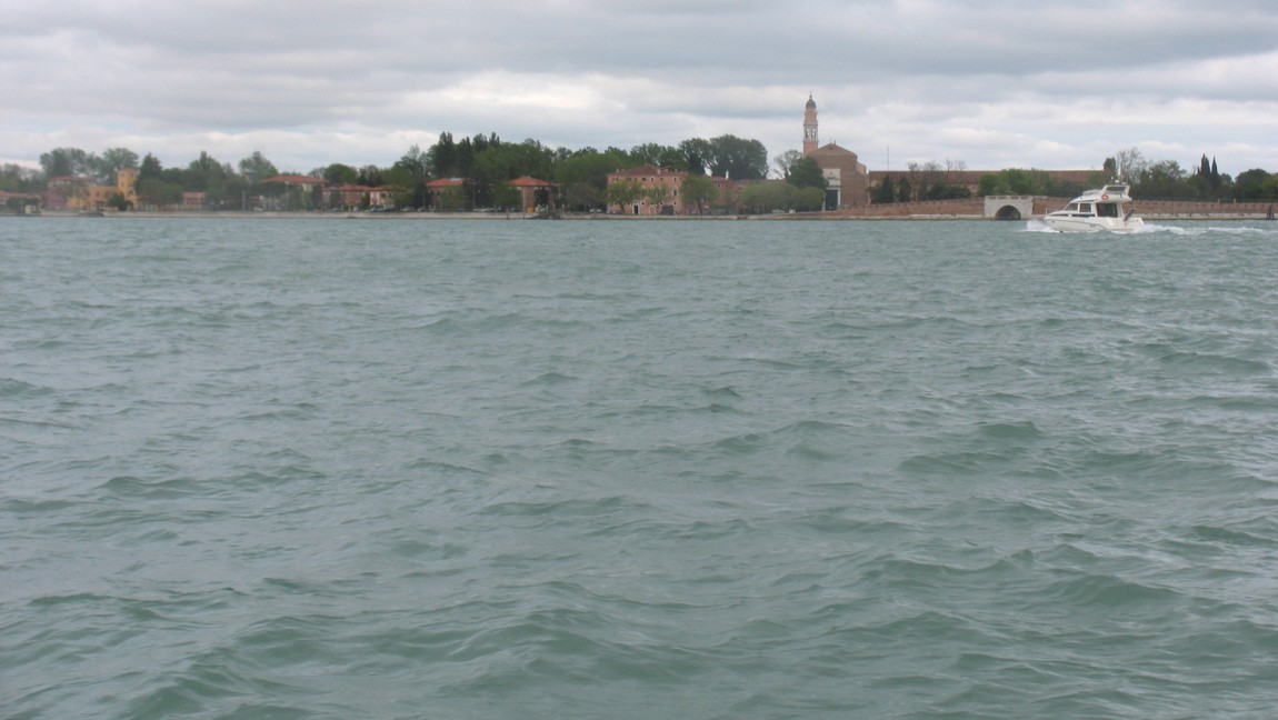 Heading across the lagoon