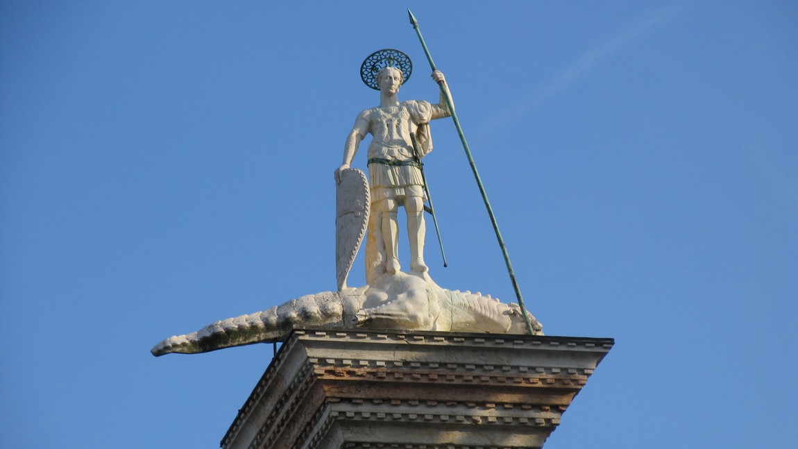 Saint Theodore with a dead dragon